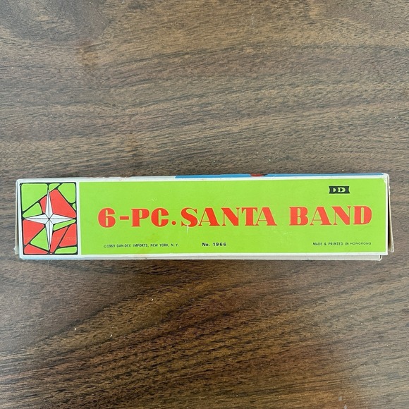 Dan Dee Imports 6 Pc Santa Band Set Made in Hong Kong w Box Vintage 1969 - Picture 8 of 9